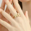Juicy Grape Original Design Light Luxury Cinnamon Enamel Ring Women Niche Design Premium Feeling Open Adjustable - Image 2
