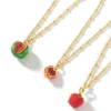Juicy Grape necklace female collarbone chain niche ins style cute sweet strawberry pomegranate enamel fruit pendant - Image 3