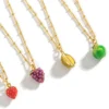 Juicy Grape necklace female collarbone chain niche ins style cute sweet strawberry pomegranate enamel fruit pendant - Image 4