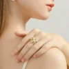 Juicy Grape Original Design Light Luxury Cinnamon Enamel Ring Women Niche Design Premium Feeling Open Adjustable - Image 4